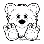 Bear paw coloring pages