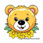 Bear head coloring pages