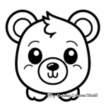 Bear head coloring pages