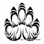 Bear paw coloring pages