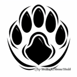 Bear paw coloring pages