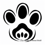 Bear paw coloring pages