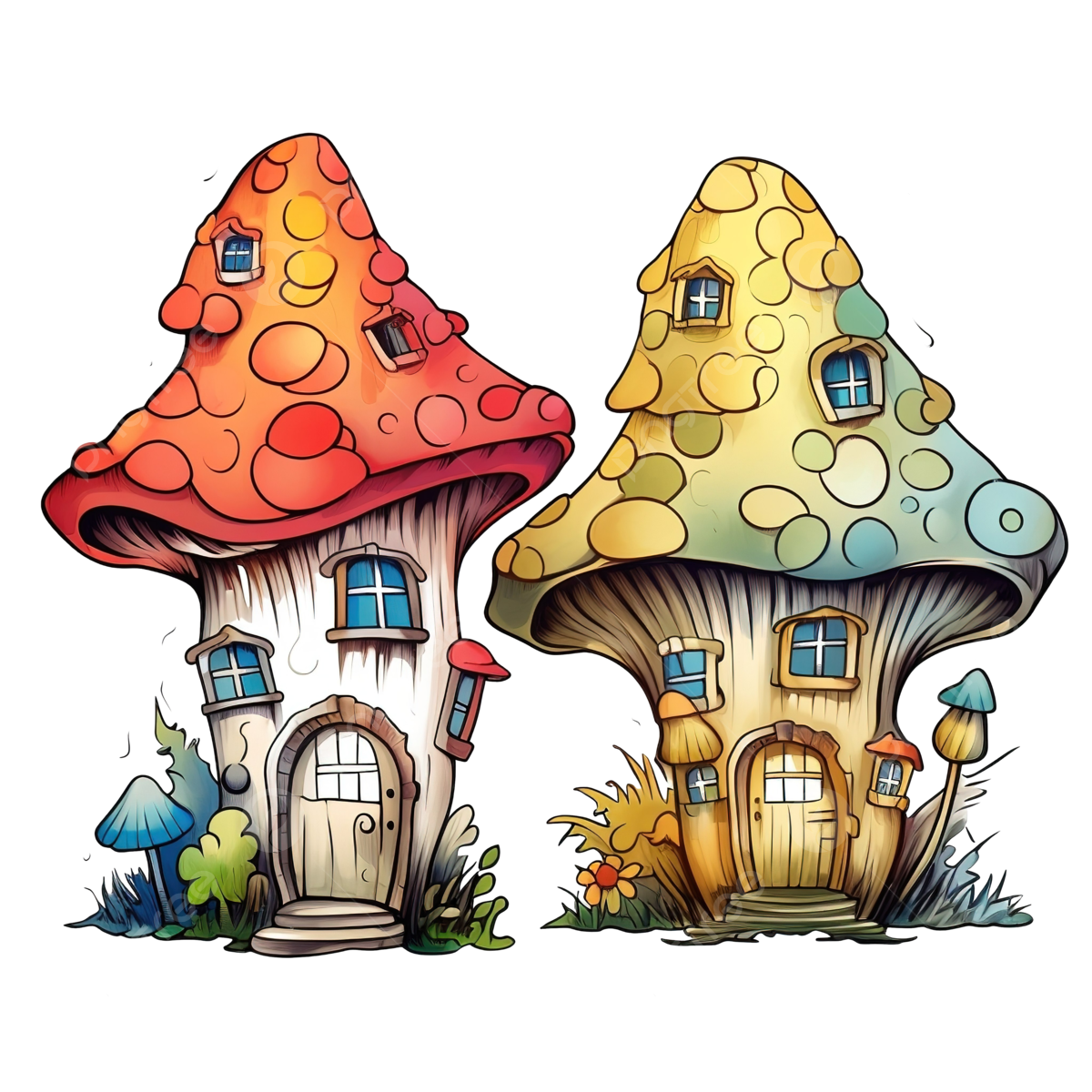 Fantasy mushroom png transparent images free download vector files