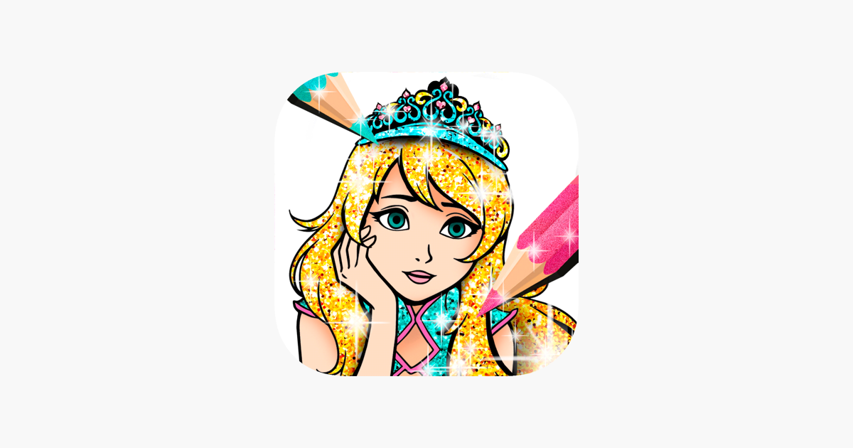 Princess coloring book sparkle on the app store