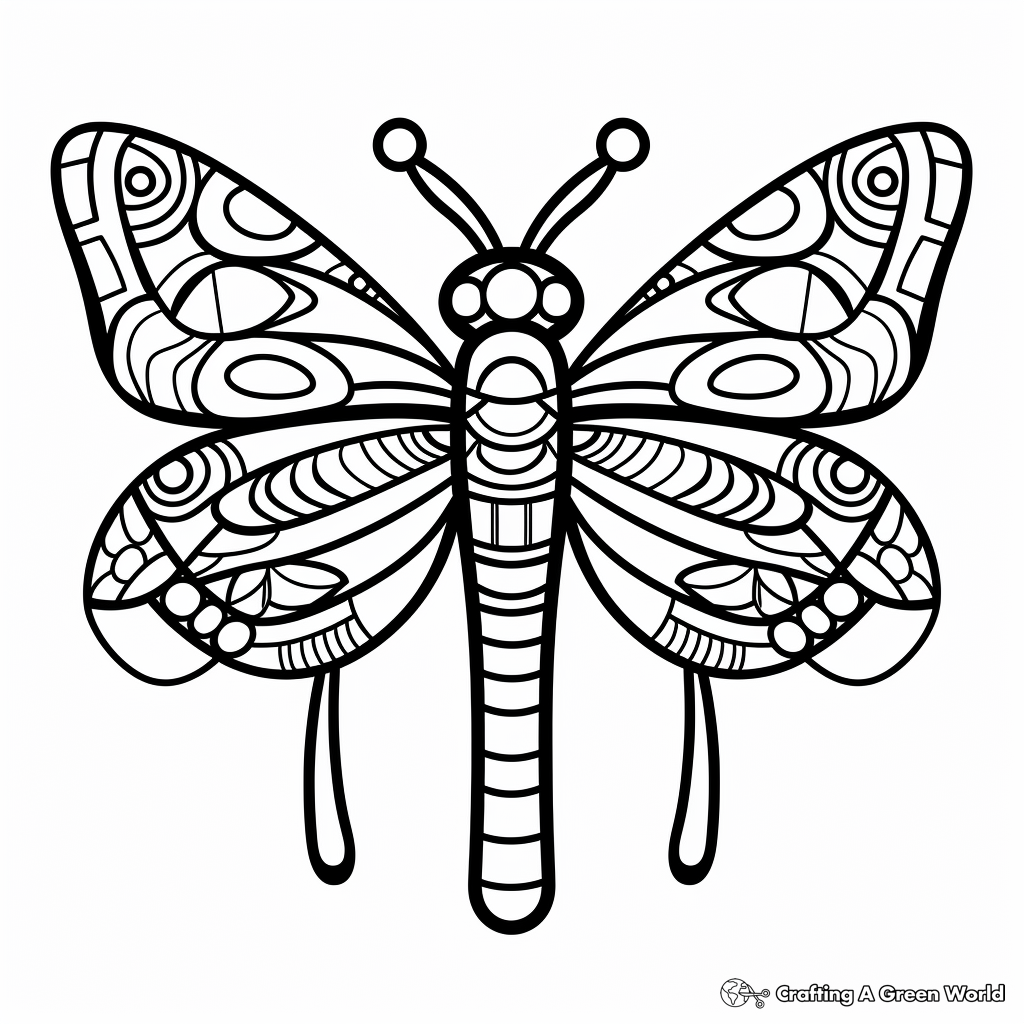 Dragonfly coloring pages