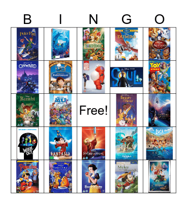 Disney bingo cards