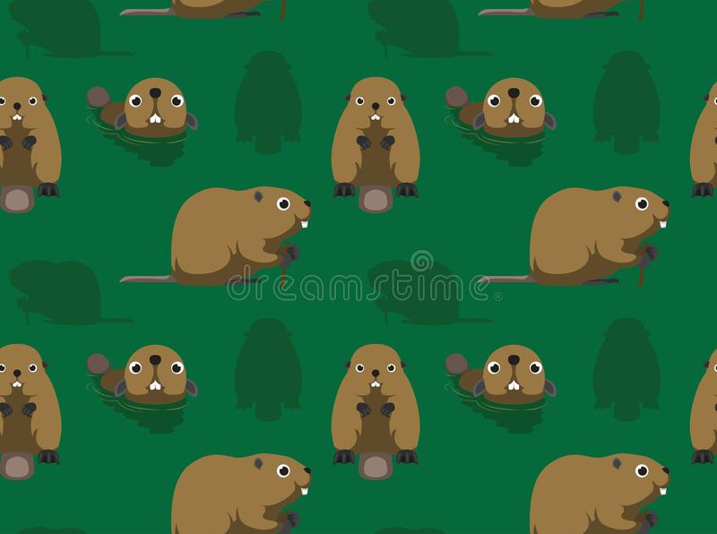 Cute beaver wallpaper stock vector illustration of tail