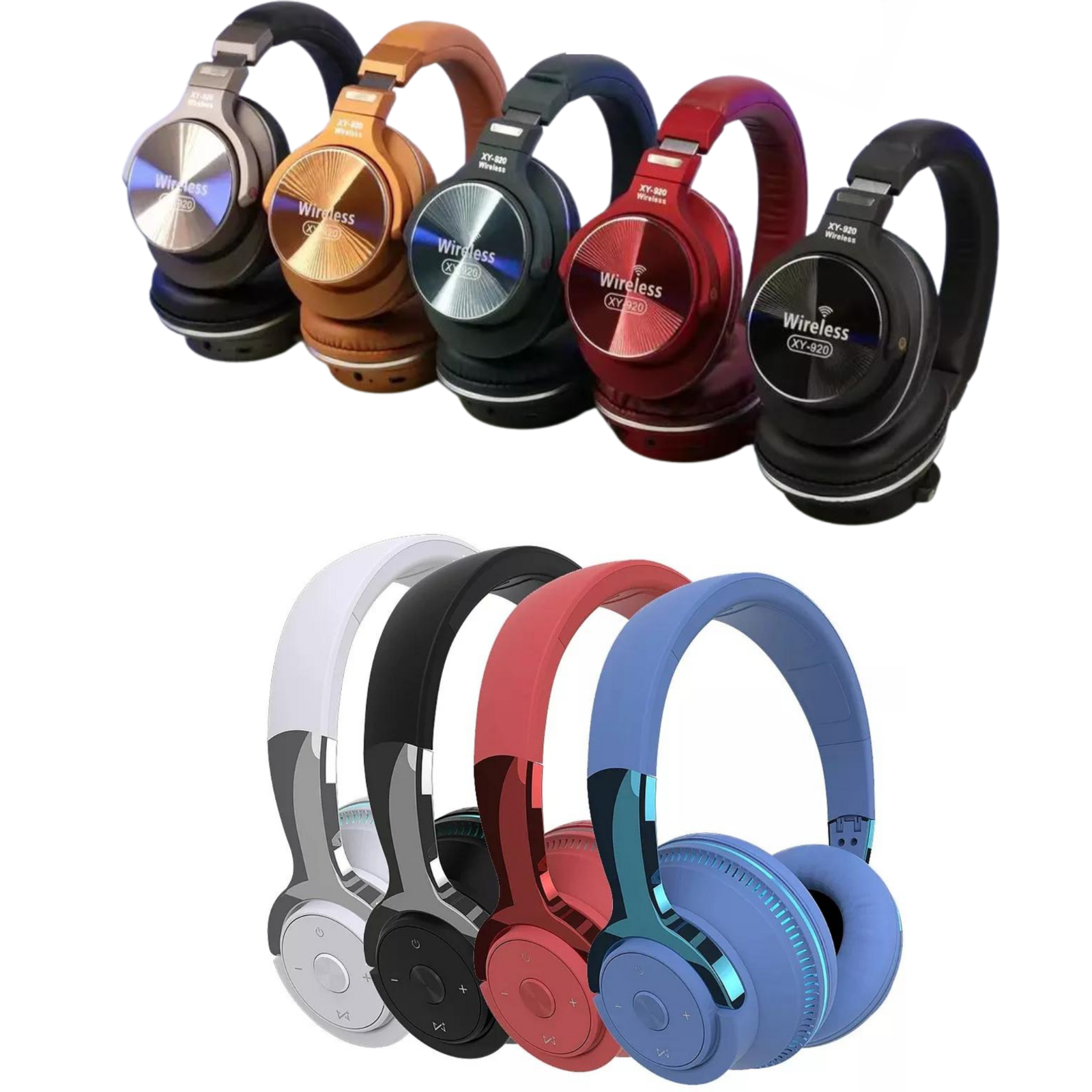 Wireless bluetooth headphones over