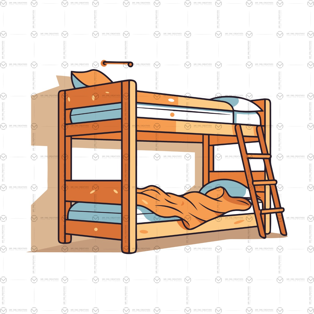 Premium vector bunk bed illustration stock vectors illustrations vector illustration vector design bed