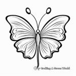 Half butterfly half flower coloring pages