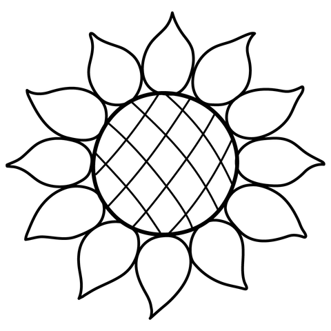 Sunflower coloring page free printable coloring pages