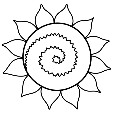 Sunflower coloring page free printable coloring pages