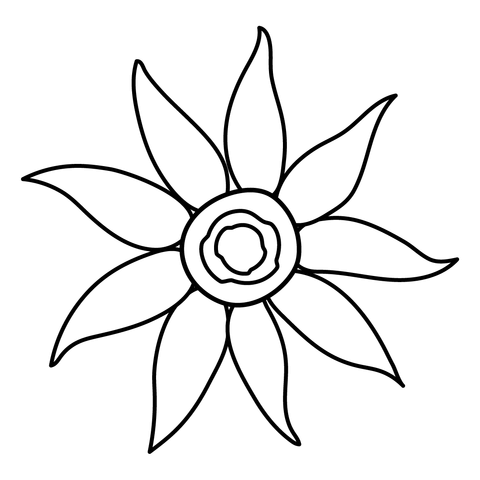 Sunflower coloring page free printable coloring pages