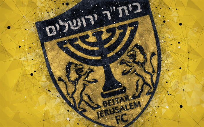 Download wallpapers beitar jerusalem fc k creative logo geometric art israeli football club emblem yellow abstract background ligat haal jerusalem israel football israeli premier league for desktop free pictures for desktop free