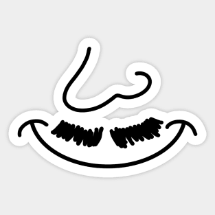 Smiling mouth stickers for sale