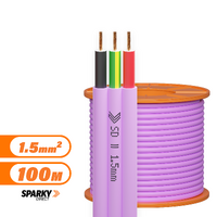 Mm twin earth flat cable purple non migratory pvc pvc mtrs srfvht