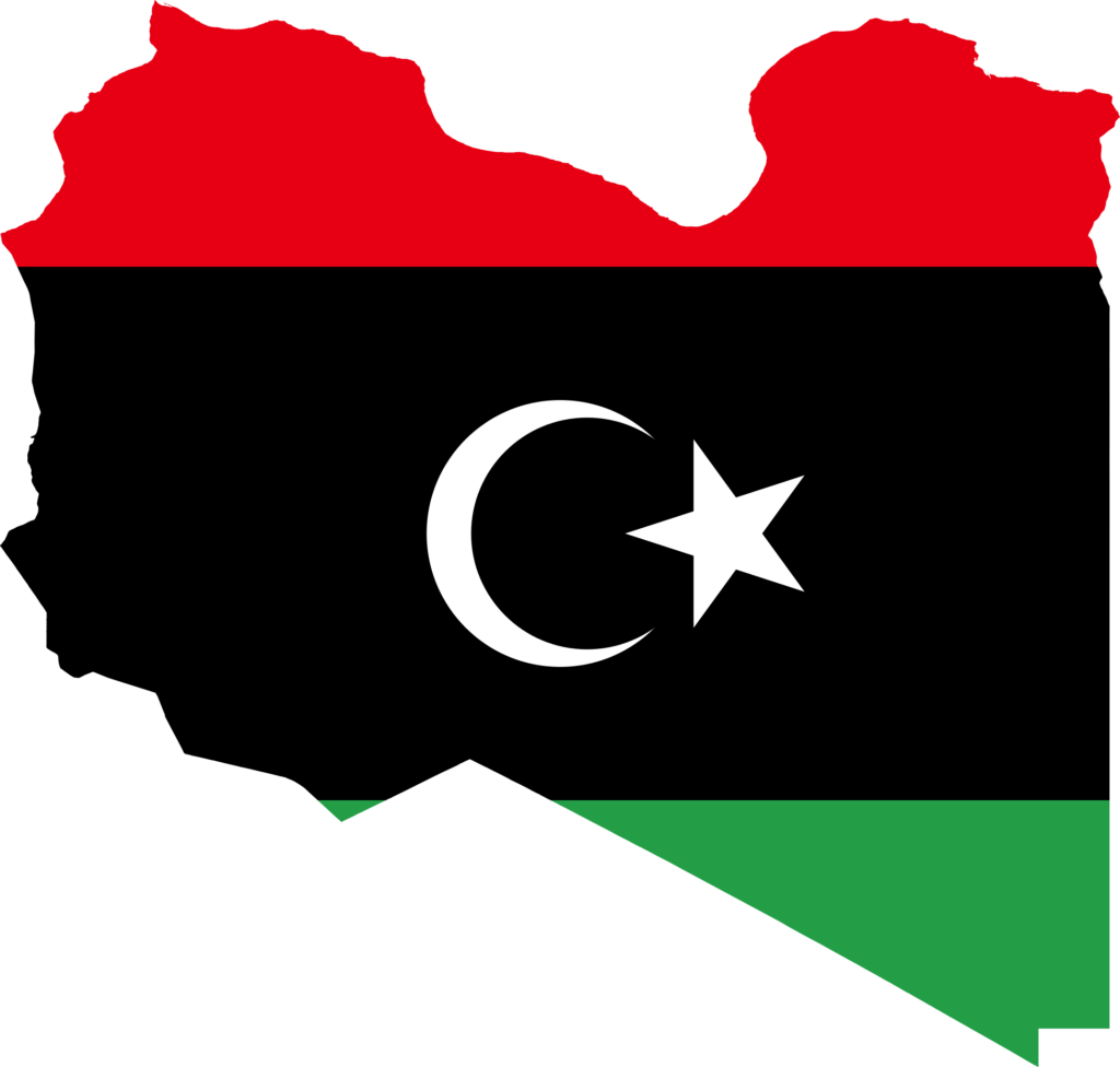 Libya flag map and meaning