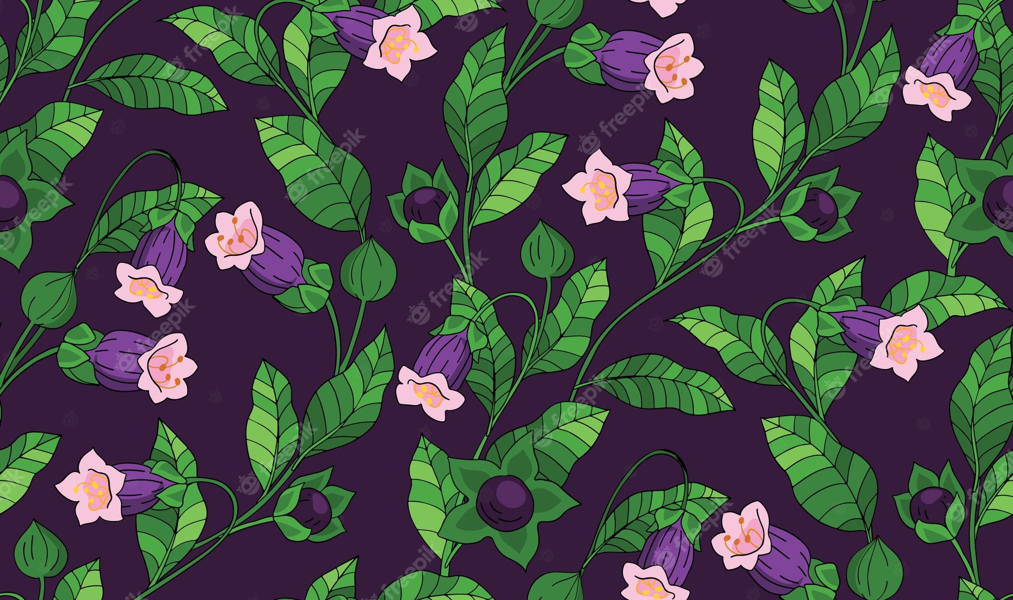 Witch and Watchman Belladonna Wallpaper - Dark | beut.co.uk