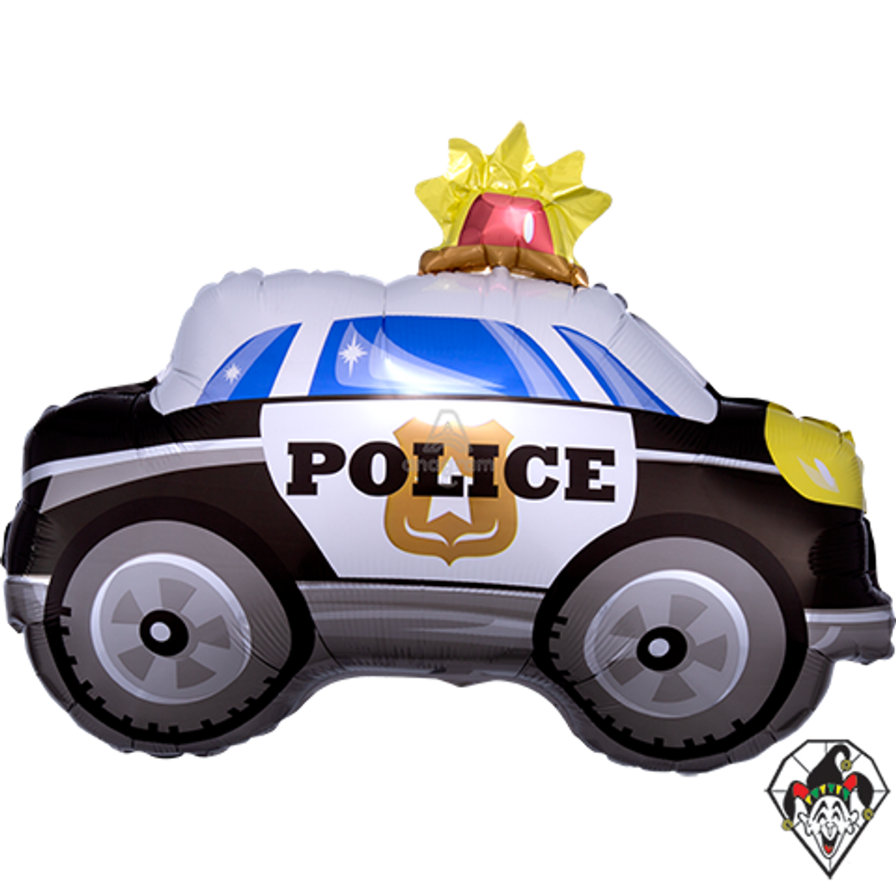 Inch shape police car foil balloon anagram ct