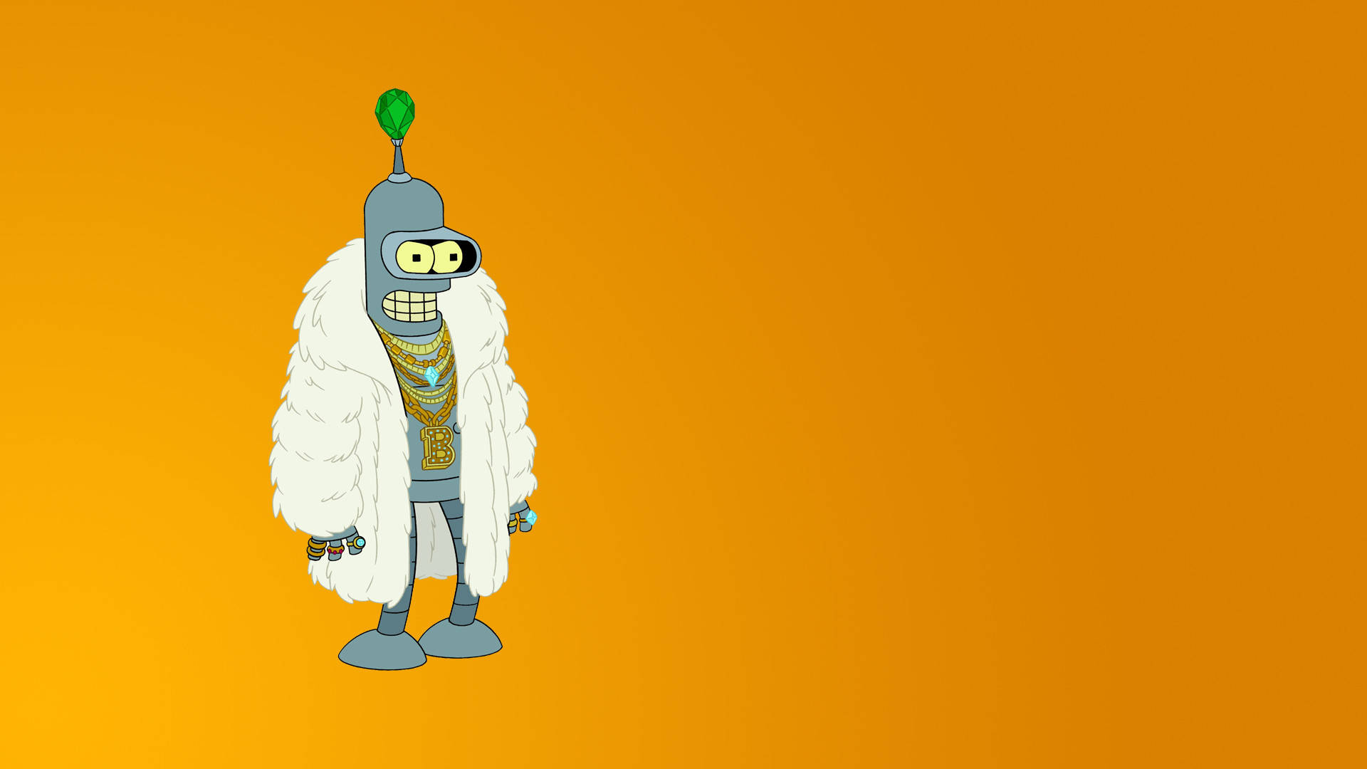 Download futurama bender orange artwork wallpaper