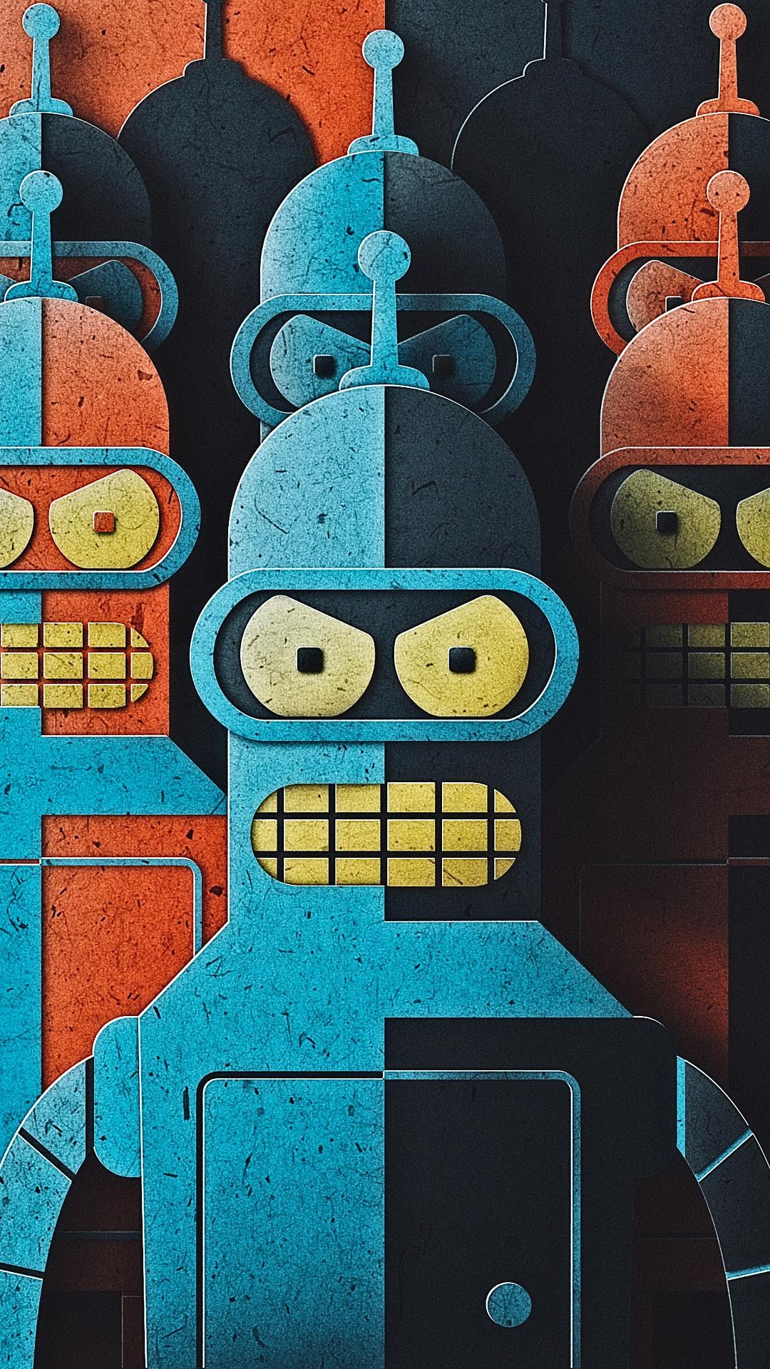 Bender cute mobile wallpapers futurama cartoon wallpaper