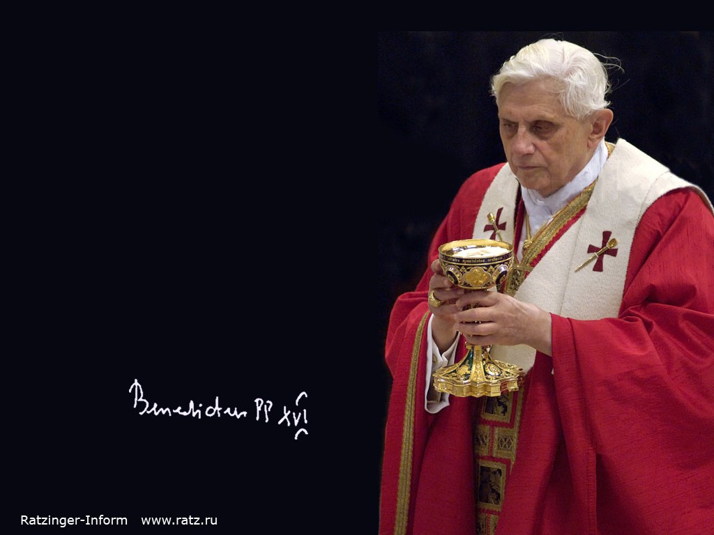 Photo â wallpaper with the pope benedict xvi â press