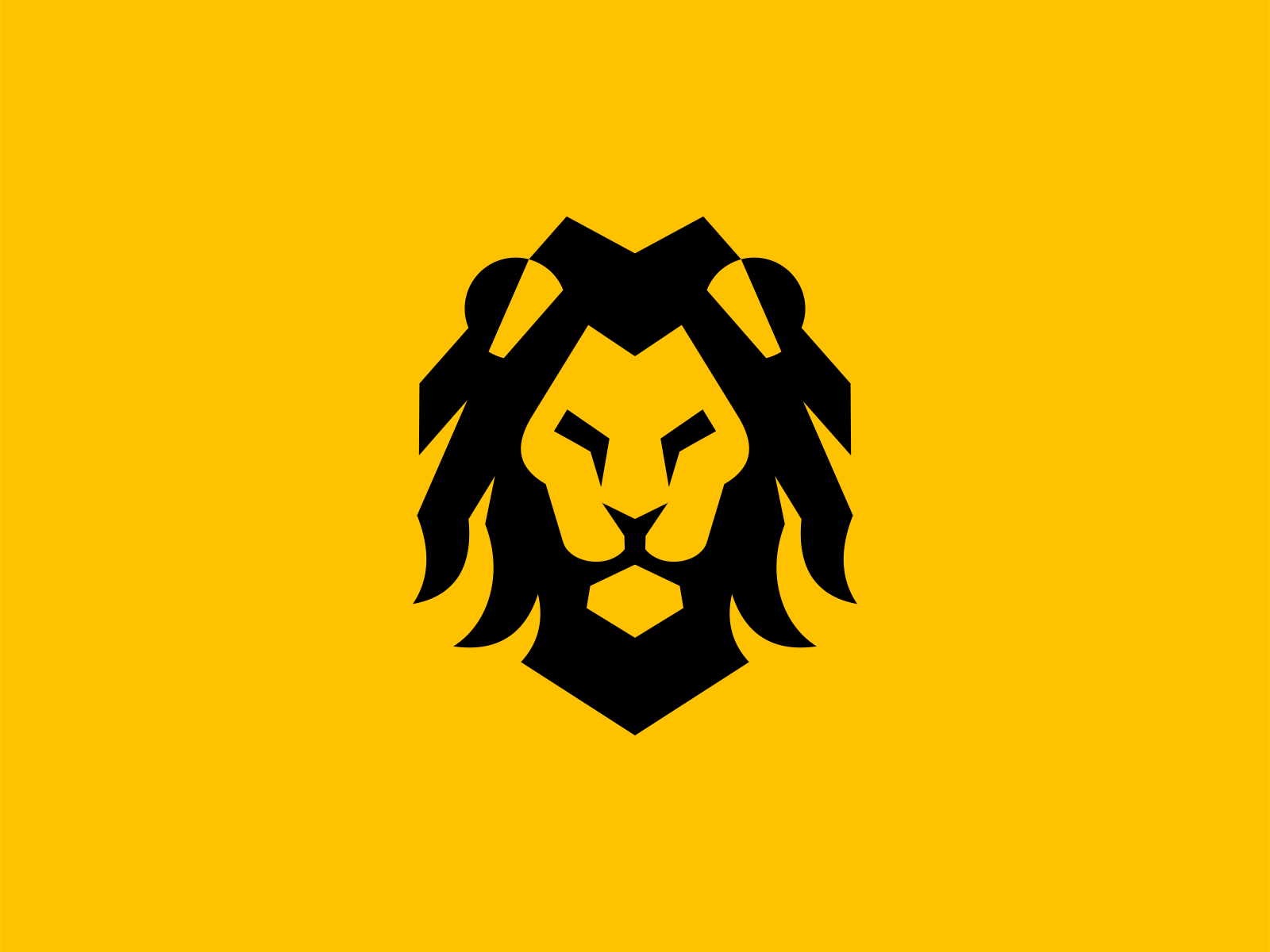 Lion head logo by lucian radu on