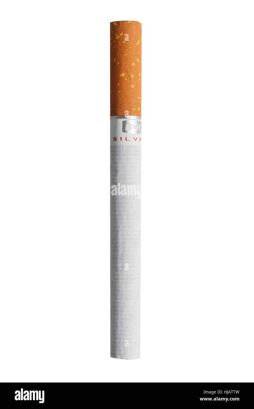 A benson hedges cigarette on a white background stock photo