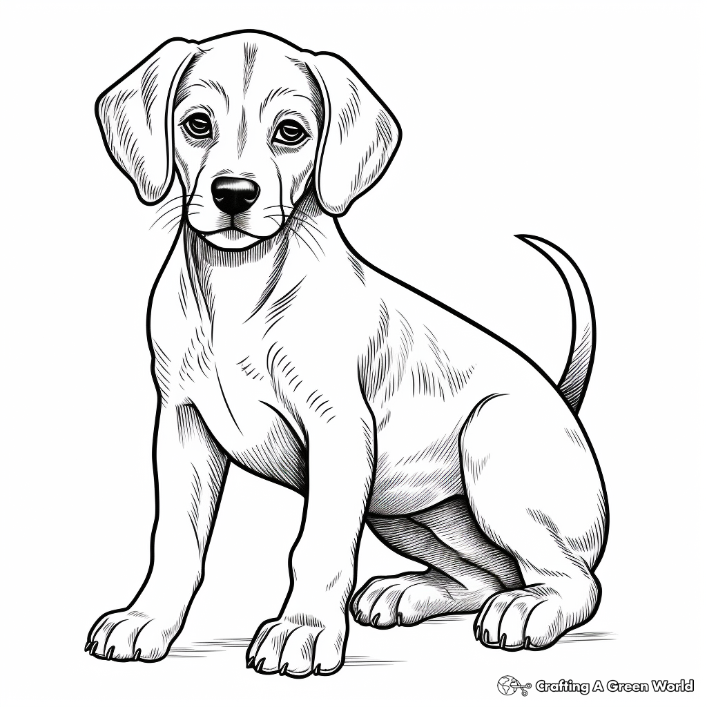 Beagle puppy coloring pages