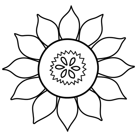 Sunflower coloring page free printable coloring pages