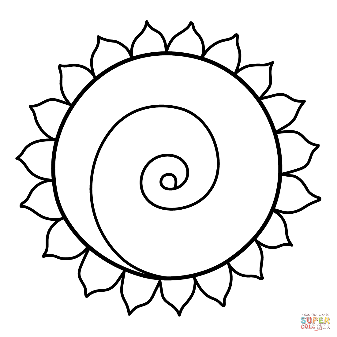 Sunflower coloring page free printable coloring pages