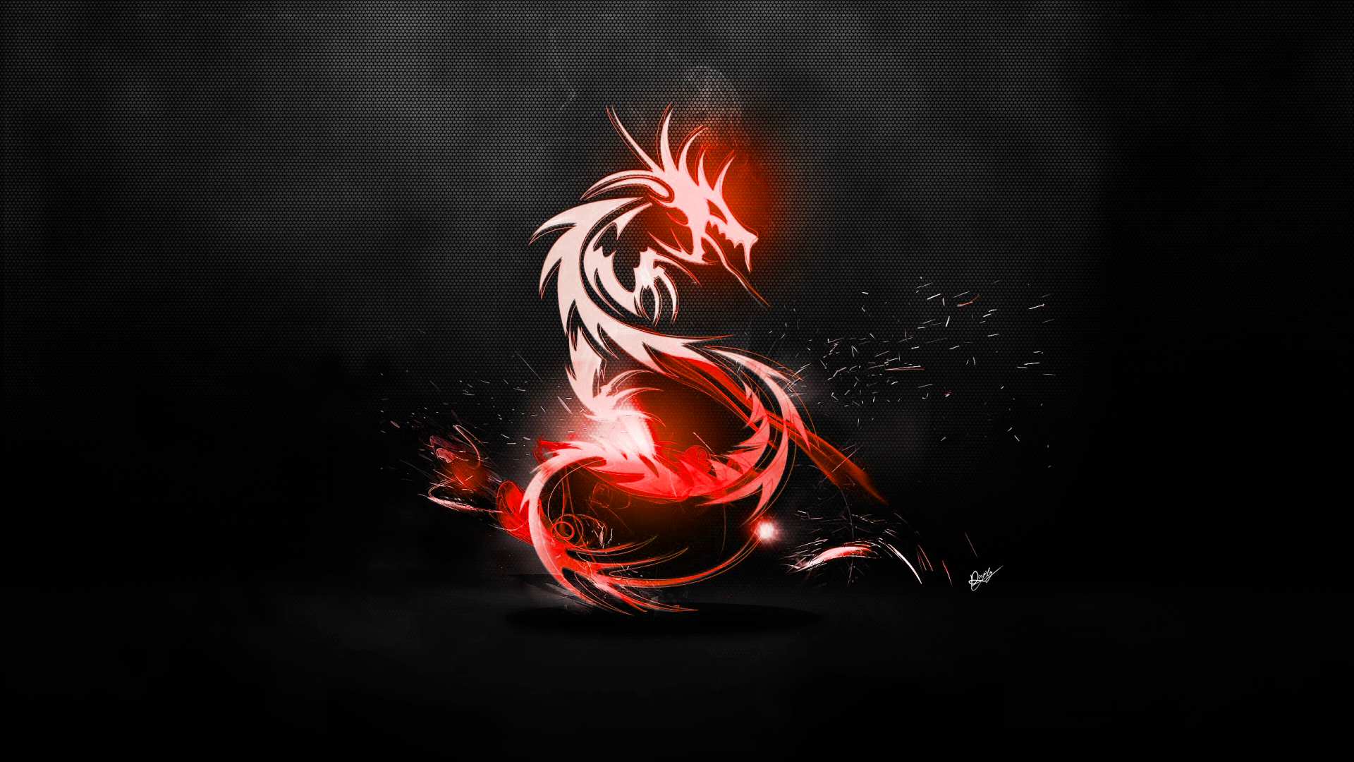 Red and black dragon wallpaper