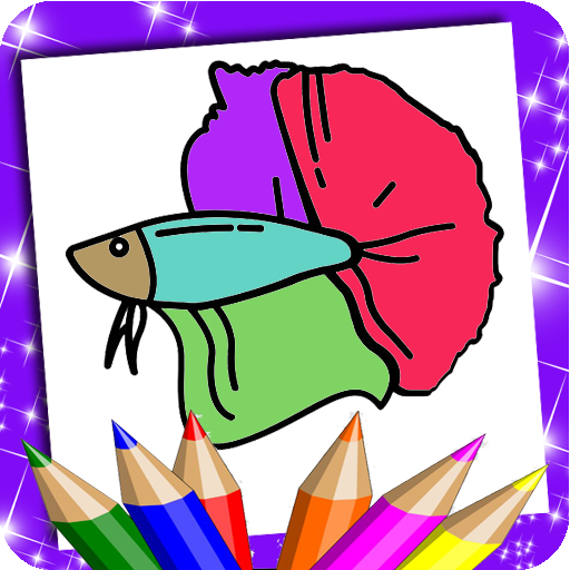 Betta fish coloring book