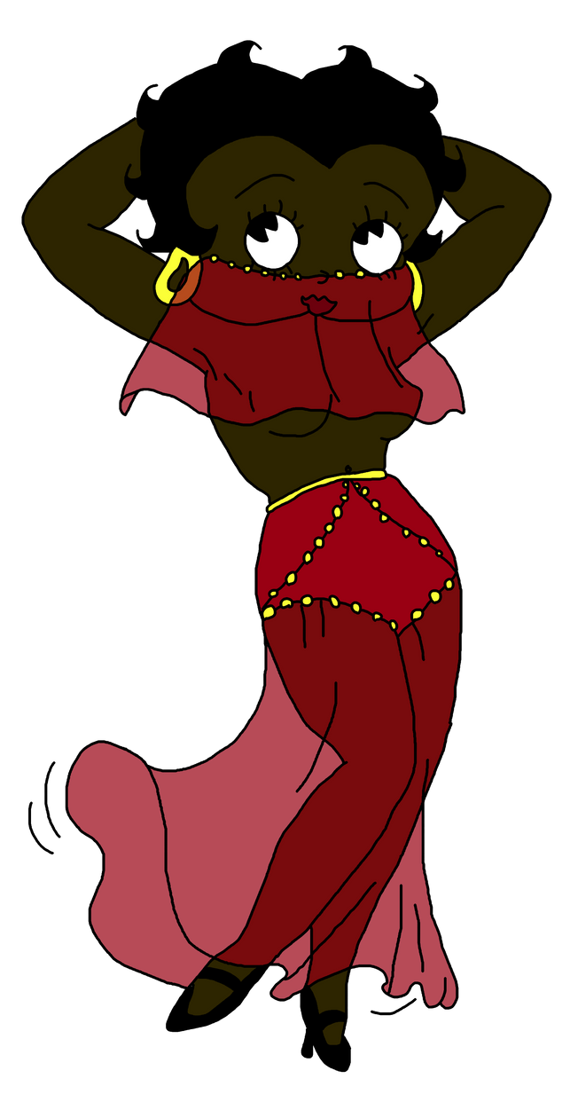 Betty boop belly dancer s black skin color by adonaire on