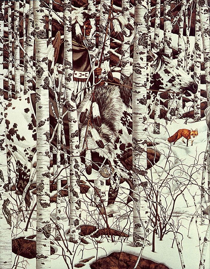 Lrs art medley bev doolittle woodland encounter bev doolittle american art native american paintings