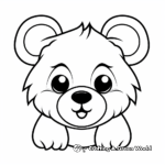 Bear head coloring pages