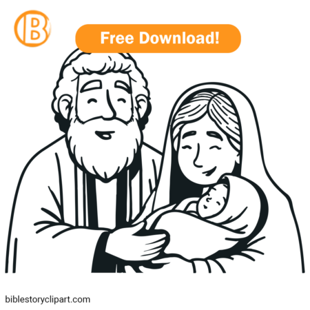 Religious family coloring archives