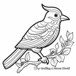 Cardinal coloring pages