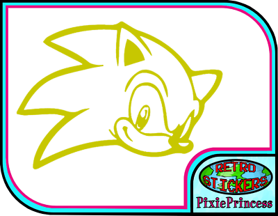 Sonic hedgehog sega l vinyl sticker fun laptop car bike truck wall window decal