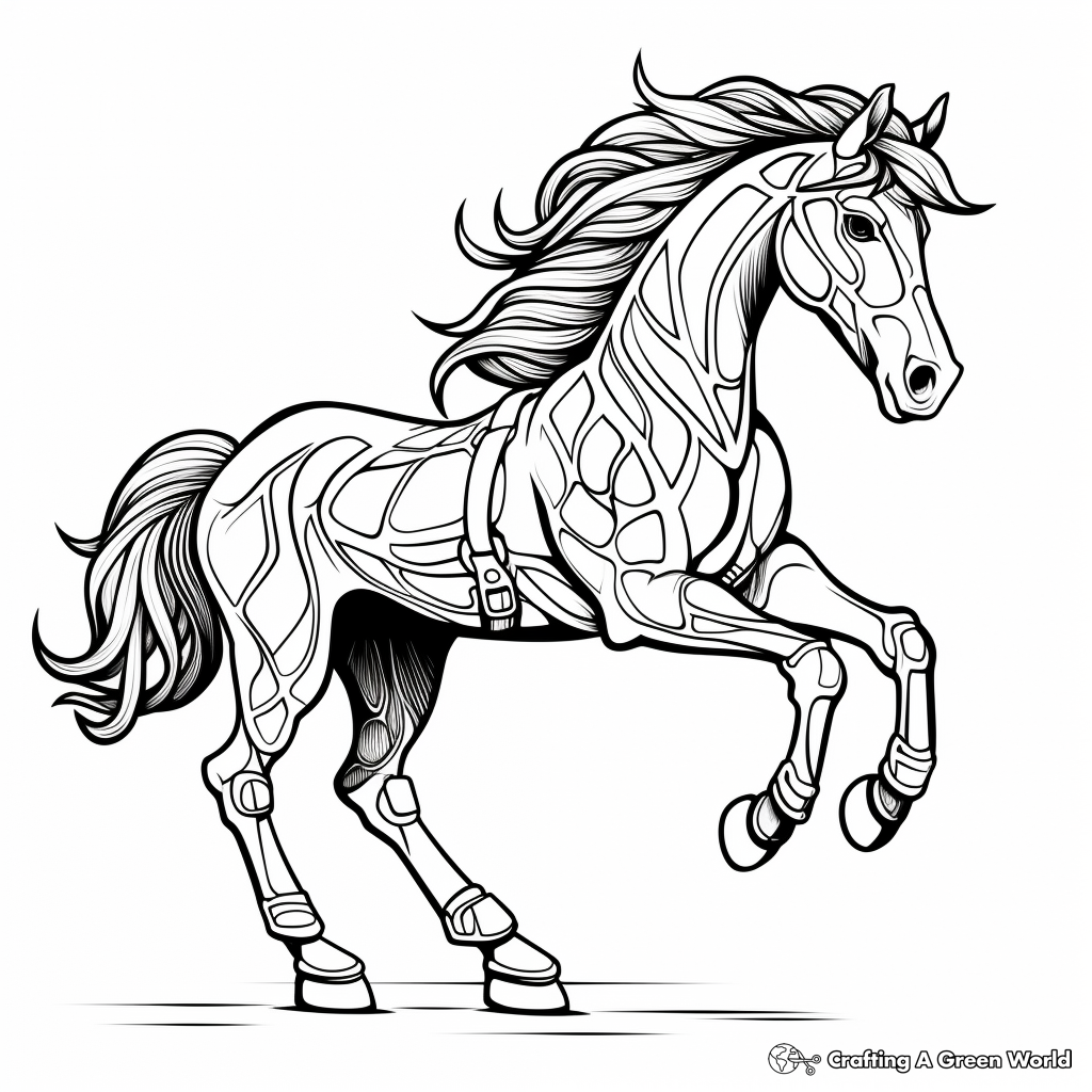 Mustang horse coloring pages