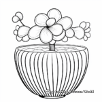 Flower pot coloring pages