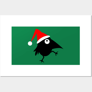 Raven christmas ravens santa posters and art prints for sale