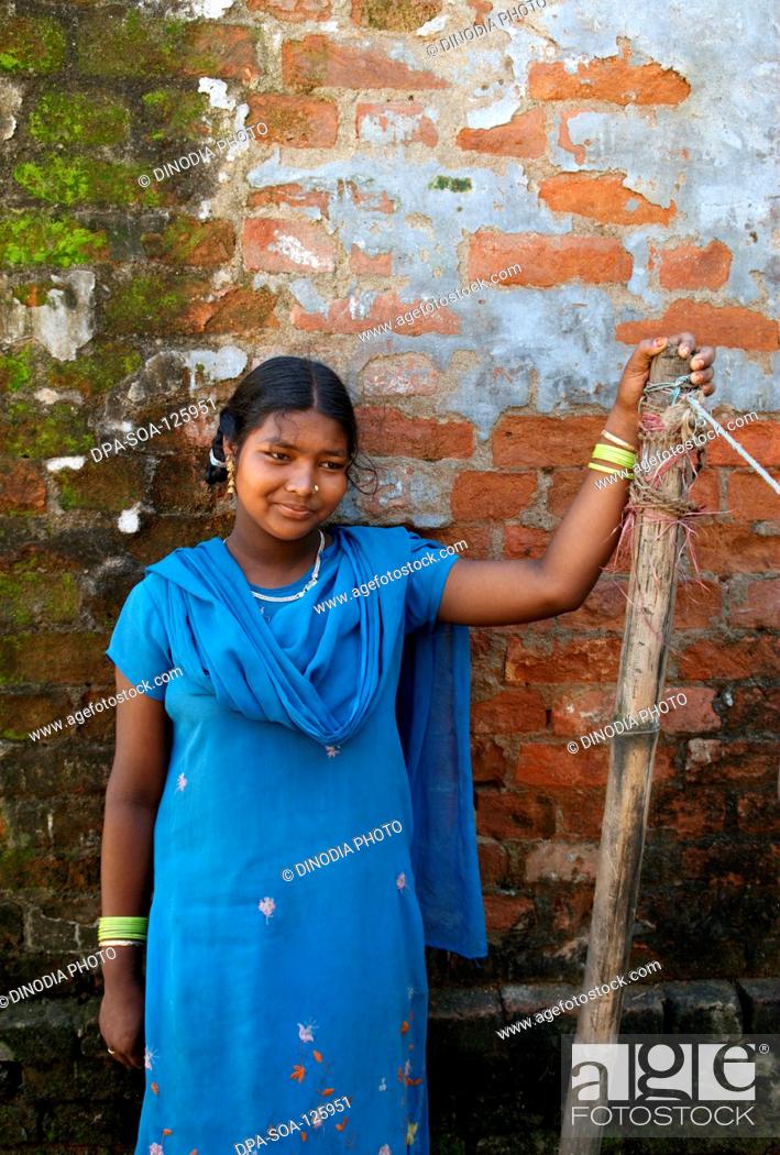 Young girl standing kishanganj bihar india stock photo picture and rights managed image pic dpa