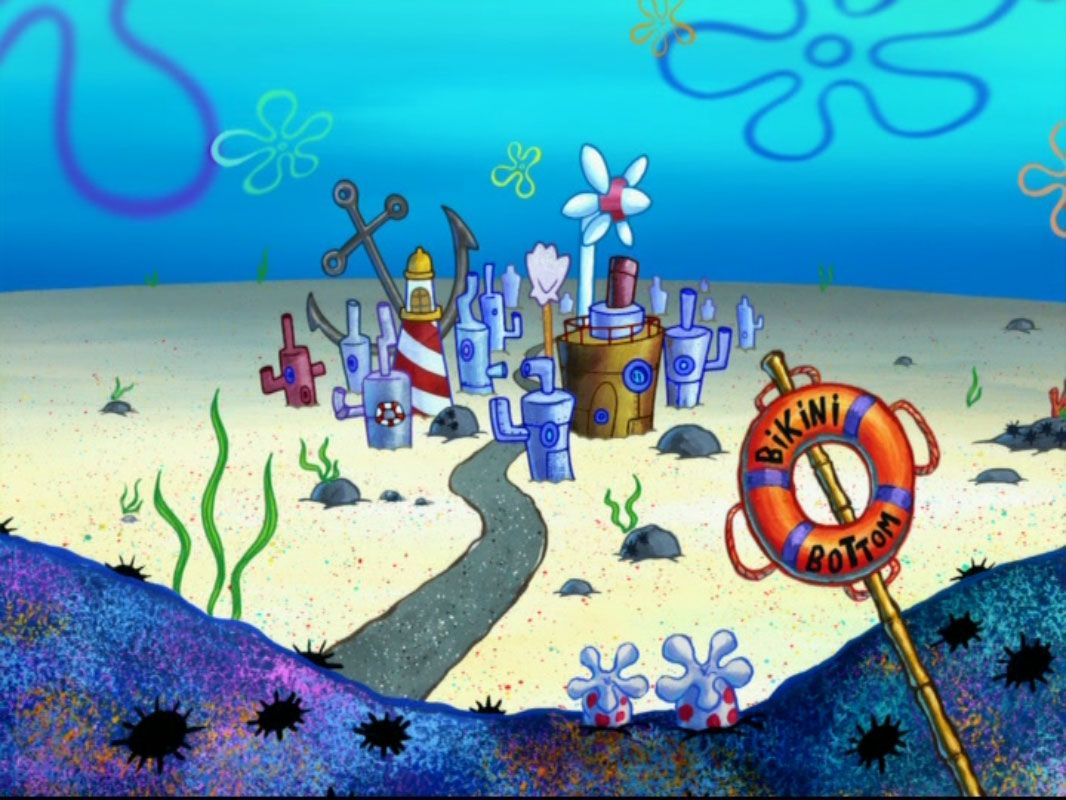 Bikini bottom spongebob background spongebob wallpaper spongebob