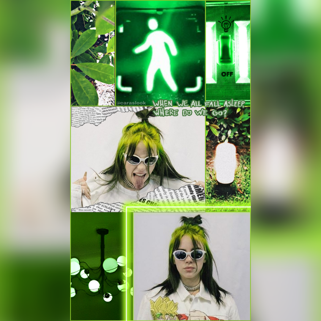 Billie eilish green aesthetic wallpaper by juli on