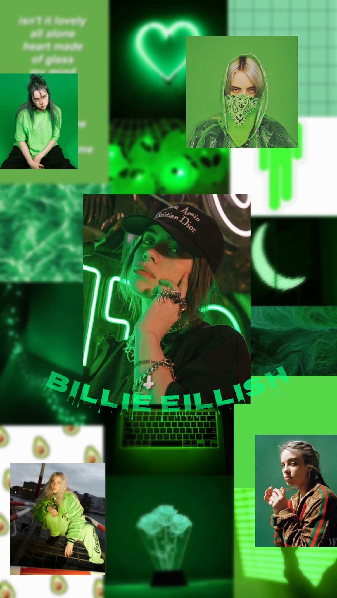 Billie eilish aesthetics green wallpapers