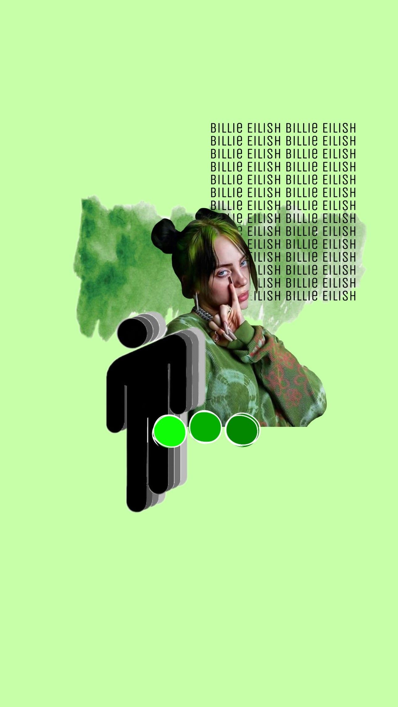 Billie eilish background billie billie eilish dark green aesthetic