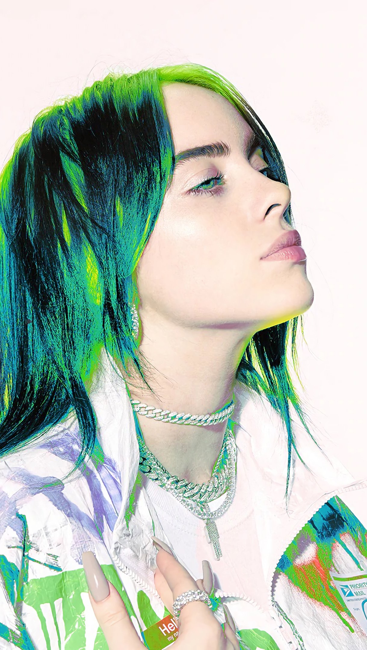 Billie eilish with green hair wallpaper k ultra hd id