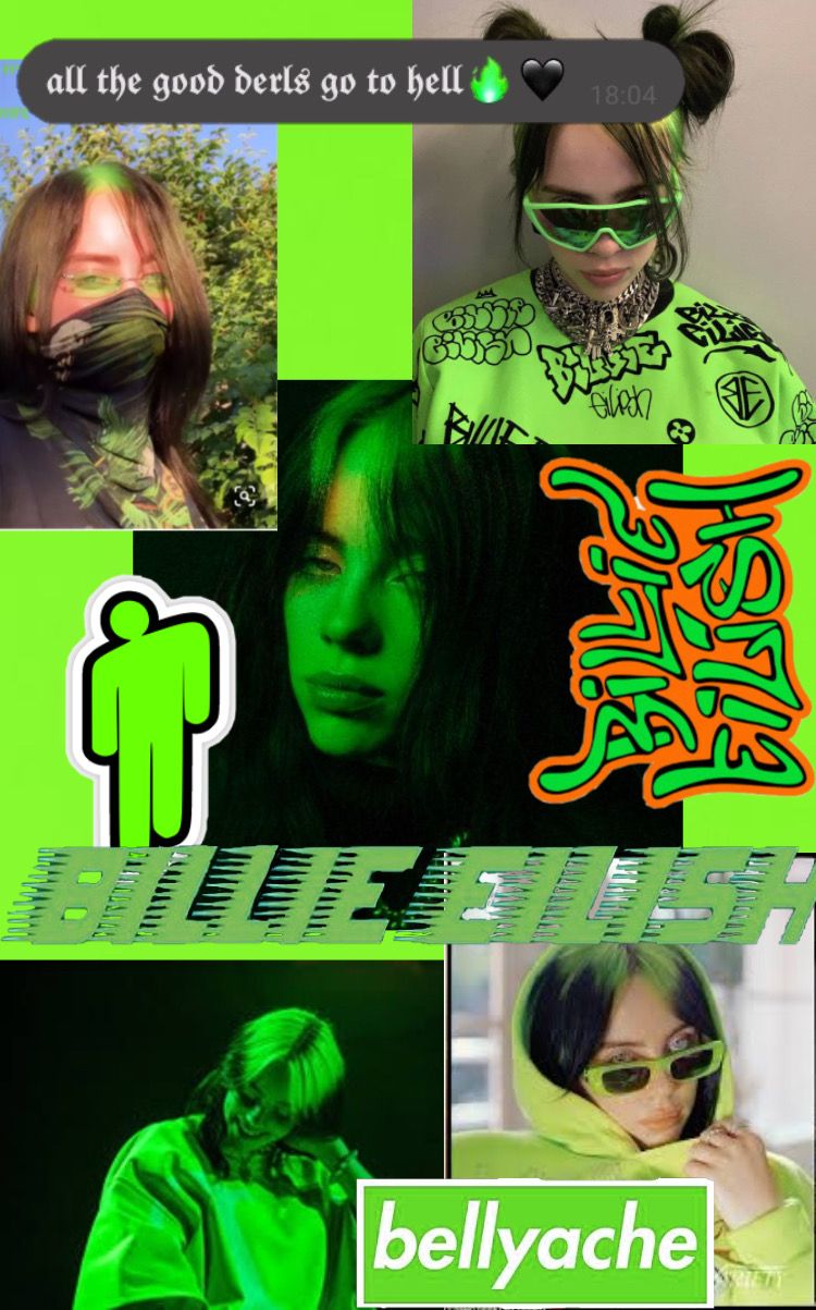 Billie eilish green neon iphone ipad wallpaper billie eilish billie ipad wallpaper