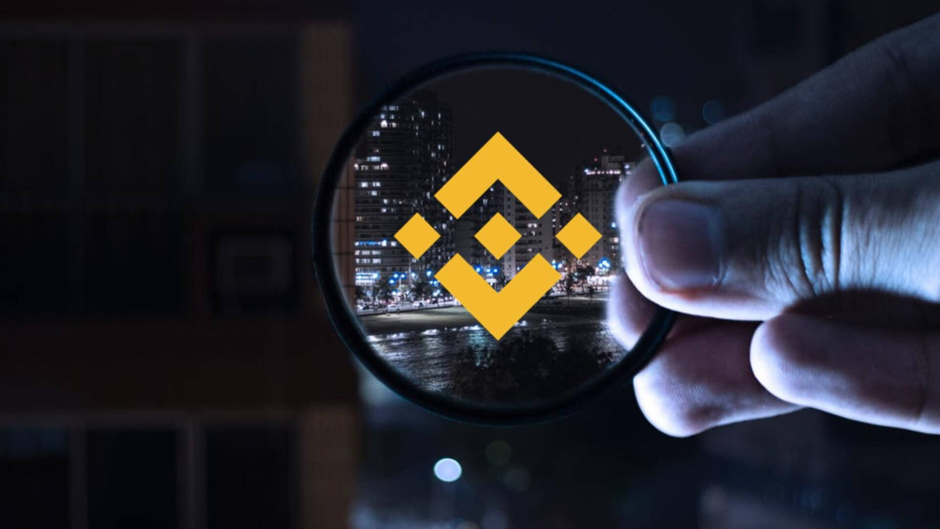 Download binance magnifying glass wallpaper